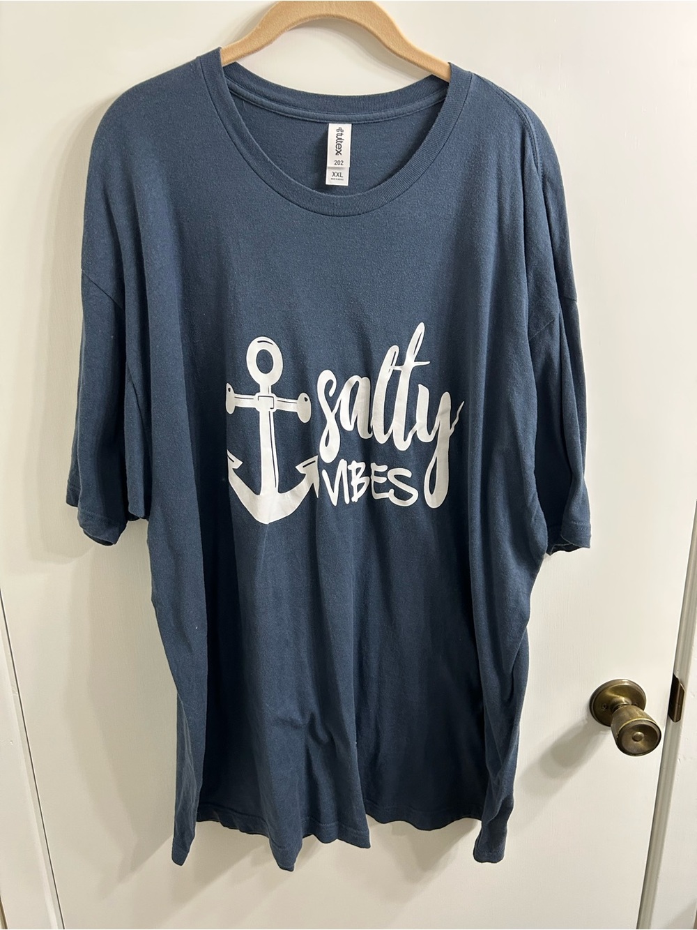 Tultex Navy Salty Vibes Anchor Tee